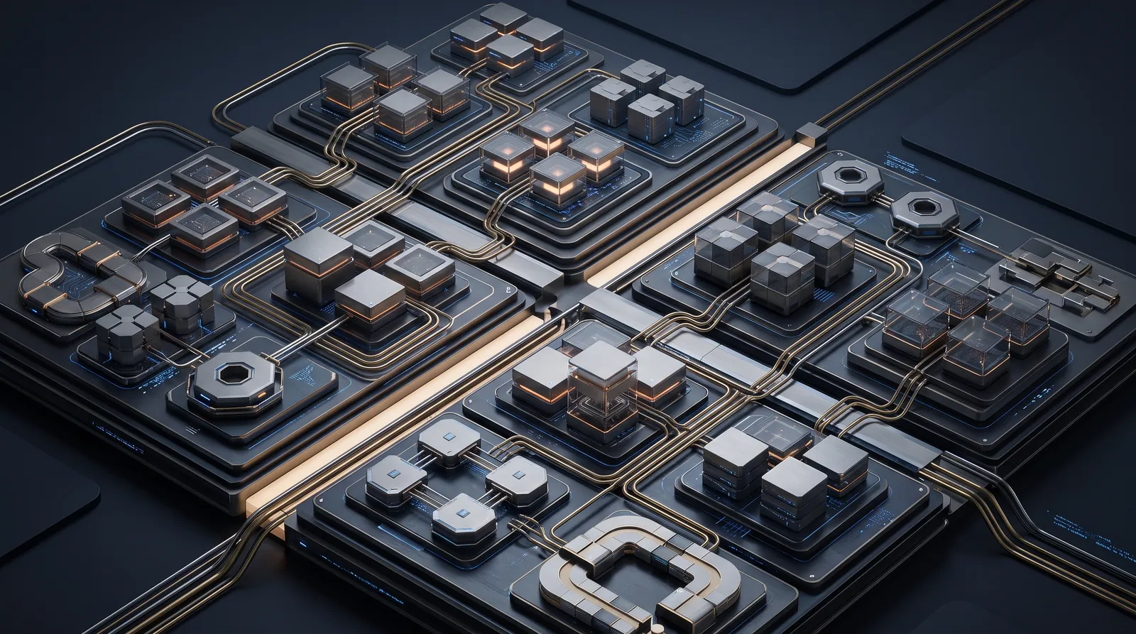 Well-structured system modules connected by clear data paths.