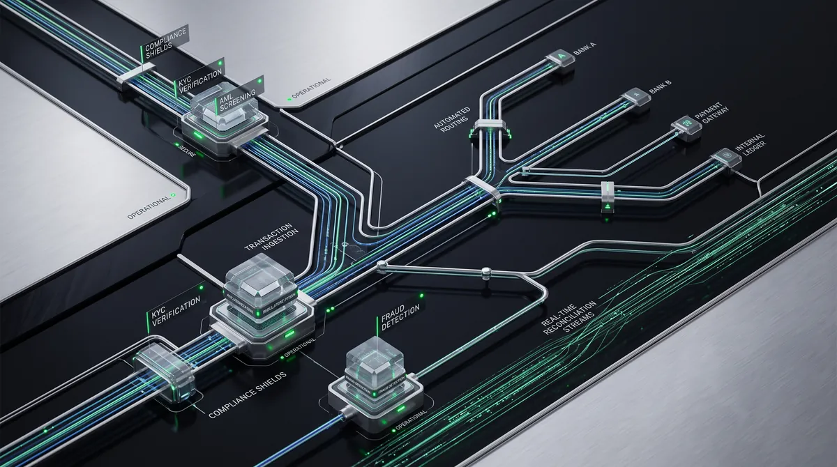 Secure transaction pipelines with encryption and verification checkpoints.